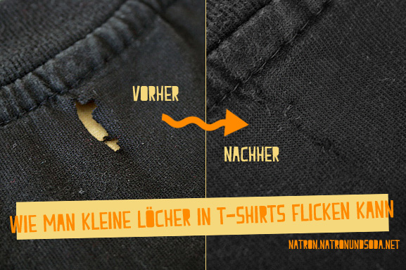 Wie man kleine Löcher in T-Shirts flicken kann